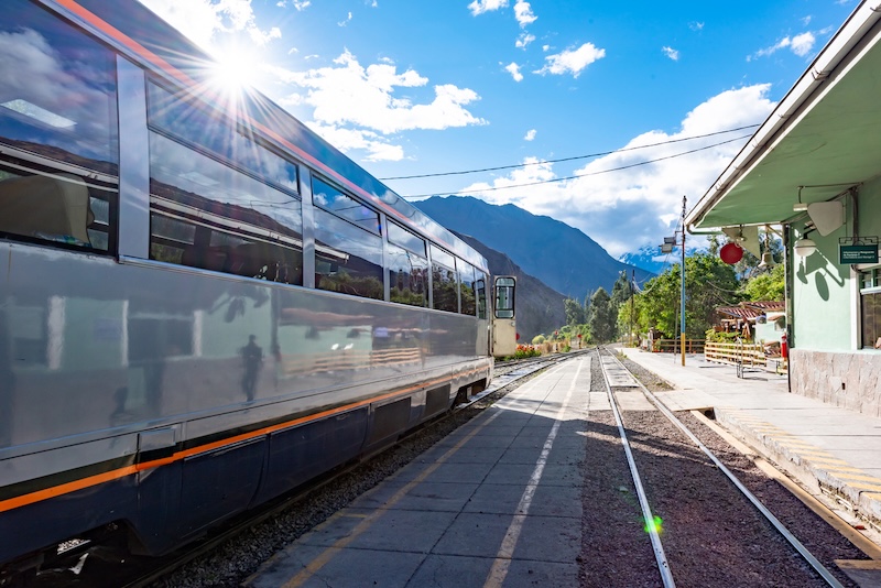 The train station of Ollantaytambo In Peru La Aventura del Tren a Machu Picchu